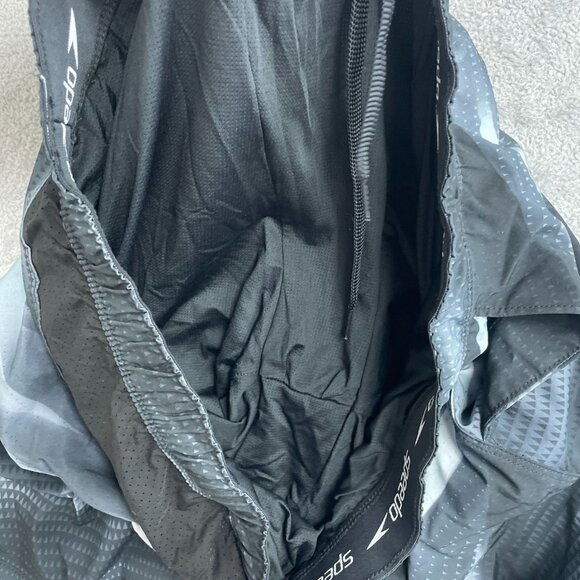NWOT Speedo Men's XL Swim Shorts Black & Gray Camouflage Pattern Polyester - Picture 5 of 6